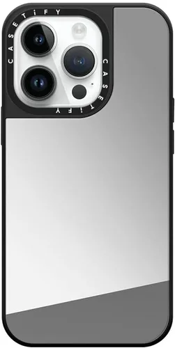 Vista 40 de CASETiFY Funda de espejo para iPhone Air [Reflejante/Compatible con Magsafe / Protección contra caídas de 4.9 pies de grado militar 1X] - Negro