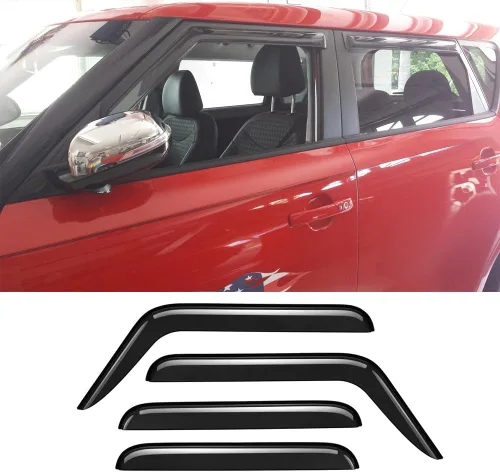 Vista 9 de 94985 Deflector de viento para ventana lateral a prueba de sol e impermeable, juego de 4 piezas de protectores de lluvia de repuesto, viseras