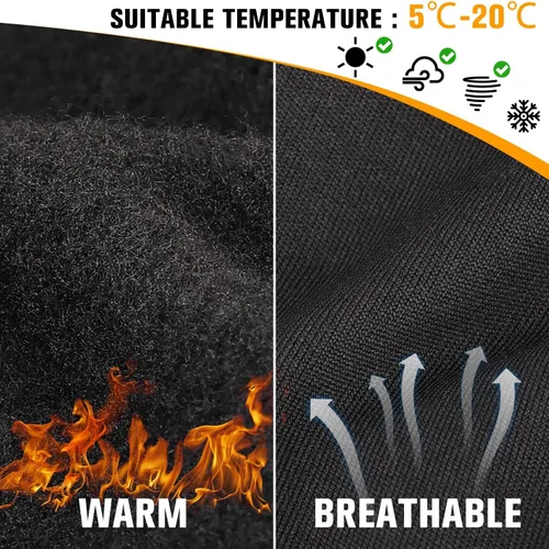 Vista 2 de Guantes de invierno para hombres y mujeres resistentes al viento, ligeros, antideslizantes, pantalla táctil, guantes deportivos para correr