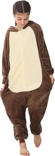 Vista 7 de Disfraz de franela para niños, disfraz de Halloween, Pascua, animales, cosplay para niñas y niños, una pieza