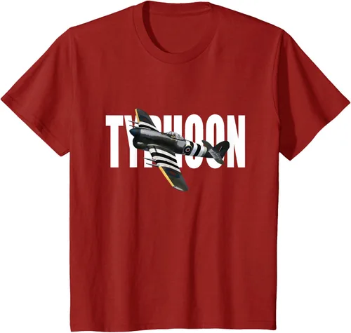 Vista 47 de RAF Hawker Typhoon WW2 Fighter Aircraft T-Shirt