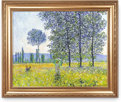 Vista 108 de A&T ARTWORK Antibes Seen from The Salis Gardens de Claude Monet Las Obras de Arte Clásico Mundial Reproducciones, Impresiones de Arte en Lienzo