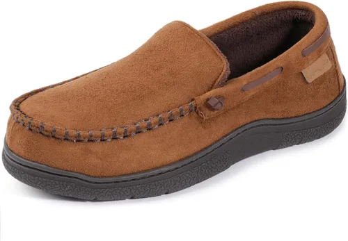 Vista 14 de Zigzagger - Pantuflas estilo mocasín de microgamuza y espuma viscoelástica, para hombre