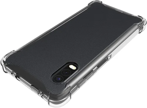 Vista 4 de USTIYA Funda para Samsung Galaxy XCover Pro Clear TPU Cuatro Esquinas Funda Protectora Transparente Suave Funda