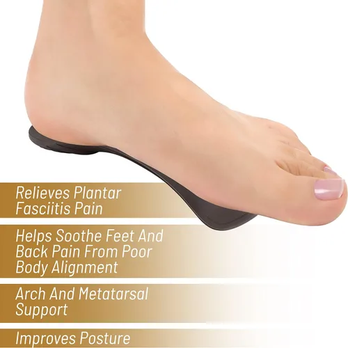Vista 6 de FootMatters Insertos ortopédicos delgados 3/4 – para aliviar el dolor de la fascitis plantar – Plantillas para mujeres y hombres con soporte de arco