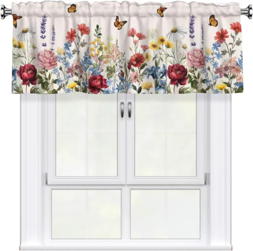 Vista 44 de Cenefa de estrella del oeste de Texas para ventana, rústica, granja, granero, cocina, cenefa de ventana rural vintage con bolsillo para barra