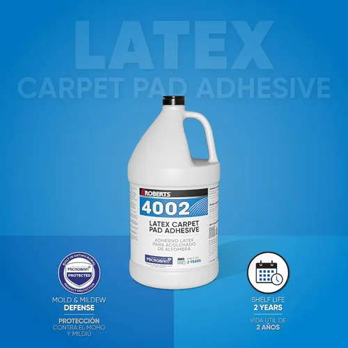 Vista 2 de Roberts Adhesivo de látex para alfombras, 1 galón (3,78 L) (paquete de 2)