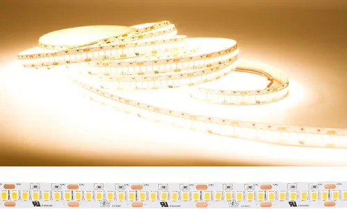 Vista 2 de Tira de luz LED más brillante de 24 V, 3000 K blanco cálido UL ultra brillante con 1200 LED por rollo más brillante que COB, 2216, 5630, 5730 chips