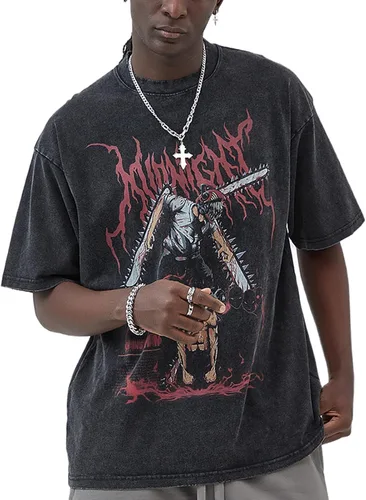 Vista 2 de Y2K - Camisetas vintage para hombres y mujeres, ropa de grunge, camisetas gráficas de gran tamaño, estampado de dibujos animados, camisetas de manga