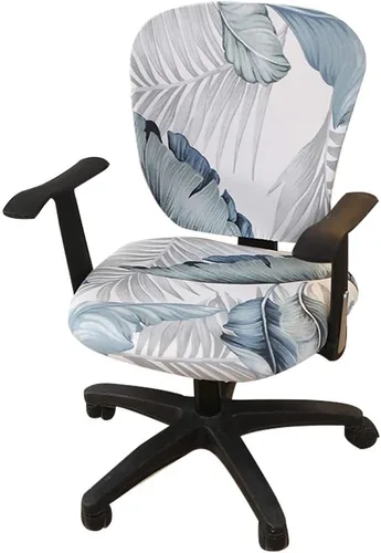 Vista 19 de Jinzio Funda para silla de oficina de computadora, tela protectora dividida y elástica, de poliéster, universal, para escritorio, para silla