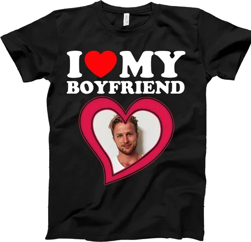 Vista 3 de I Love My Girlfriend Shirt - I Love My Boyfriend - Personalized Gifts for Men Women - Valentine Birthday Shirt Gift