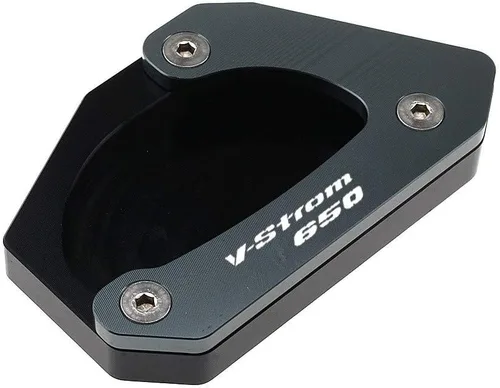Vista 5 de Soporte de pie para motocicleta, ampliador lateral, soporte de extensión compatible con Suzuki V-Strom 650 DL650 2012-2021 (negro)