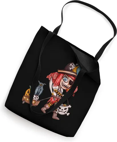 Vista 2 de Pirata - Bolsa de mano con diseño de truco o trato de Halloween Blanco 16 pulgadas