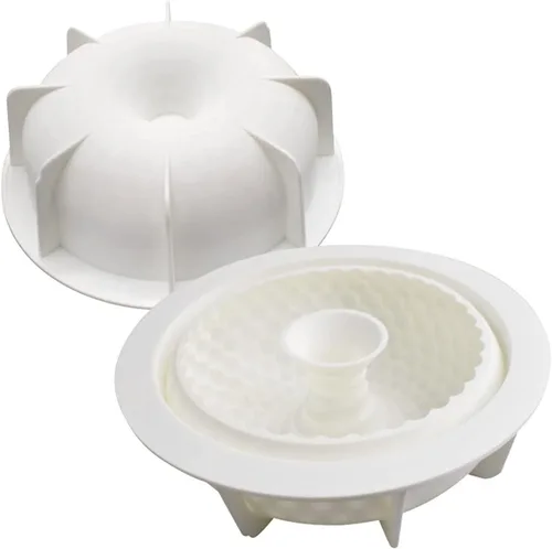 Vista 7 de Molde de silicona para mousse de pastel de 6 pulgadas, moldes redondos para hornear moldes para postres helados, pasteles de gasa, gelatina