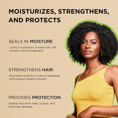 Vista 2 de African Pride Moisture Miracle 5 Aceites Esenciales para el Cabello con Vitamina E Humedad, Brillo, Protección y Crecimiento Argán, Ricino