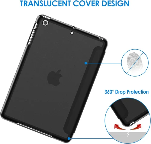 Vista 4 de JETech Funda para iPad Mini 1 2 3 (NO para iPad Mini 4), Smart Cover con función de encendido/apagado automático (Negro)