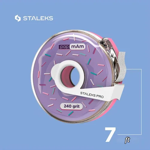 Vista 8 de STALEKS PRO Expert PapmAm - Rollo de cinta adhesiva con estuche, grano 240