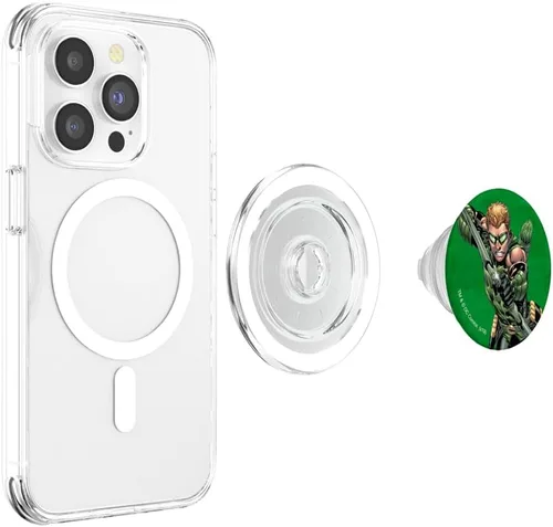 Vista 4 de PopSockets MagSafe PopGrip de flecha verde de la Liga de la Justicia para iPhone