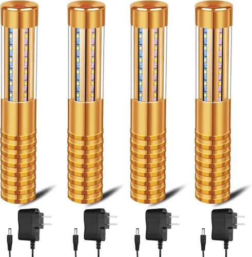 Vista 9 de 6 botellas de luz estroboscópica de bastón, luces de servicio, bengalas, botellas de champán reutilizables, decoración de luz de mano para bar, 6