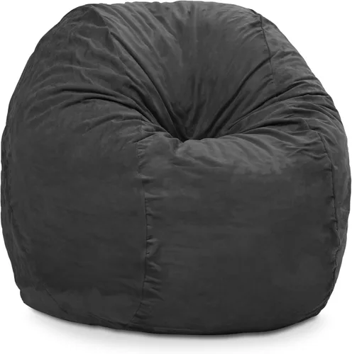 Vista 9 de Jaxx Saxx - Puf grande de 5 pies con funda extraíble, color negro
