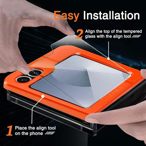 Vista 6 de Ferilinso Protector de pantalla para Samsung Galaxy Z Flip 6 / Z Flip 7 FE [compatible con funda de teléfono] – Película interior, 3