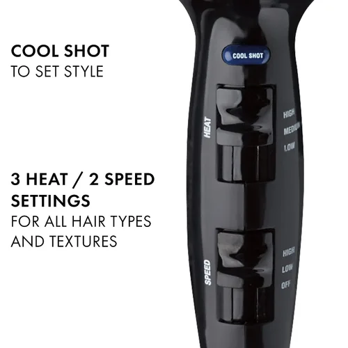 Vista 3 de HOT TOOLS Secador de pelo antiestático iónico profesional 2100