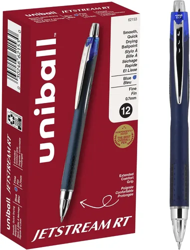 Vista 13 de Uniball 70879 Uni-Ball Jetstream Punta Fina 0.7 Mm Paquete de 3, Surtido