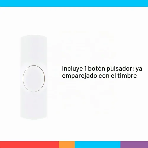 Vista 4 de Kit de timbre inalámbrico GE, receptor enchufable, timbre de puerta con 1 botón, timbre de puerta con 2 melodías, 4 niveles de volumen, timbre