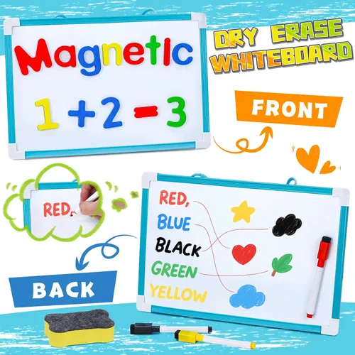 Vista 4 de Juguetes de clasificación para niños de 3 a 5 años, 7 juegos temáticos a juego con pizarra blanca magnética, motricidad fina Montessori y práctica