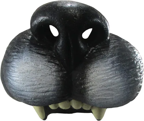 Vista 2 de Big Bad Wolf Ears Tail - Juego de mini máscara de nariz, color gris, talla única, GrisMarrón