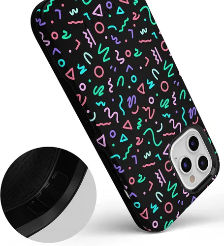 Vista 4 de Casely Funda para iPhone 12 Pro Max Always Vibing Retro Diseño protector audaz Diseño compatible con MagSafe