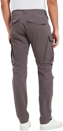 Vista 2 de Plaid&Plain Pantalones cargo ajustados con rodillas articuladas para hombre