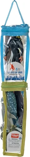 Vista 2 de Wild Republic Buceador, figura de juguete, juguete de baño, diversión en la piscina, aventura subacuática, tubo doble, tema del océano