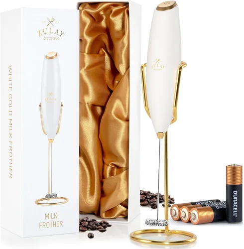 Vista 12 de Zulay Milk Boss Espumador de leche potente manual, hace espuma para latte, batidor para mezclar bebidas, café, miniespumador para capuchino, frappé