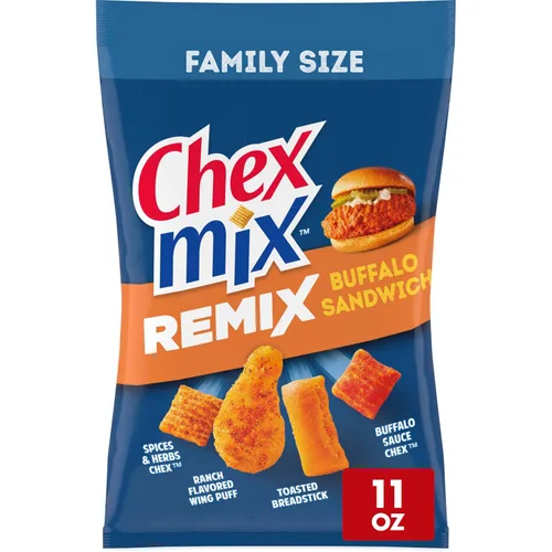 Vista 12 de Chex Mix Remix - Mezcla de bocadillos de pizza con queso, tamaño familiar