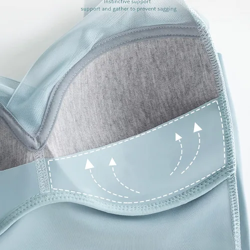 Vista 5 de Sujetador deportivo para mujer, talla grande, de alto impacto, espalda descubierta, sin varillas, cobertura completa, soporte medio, yoga