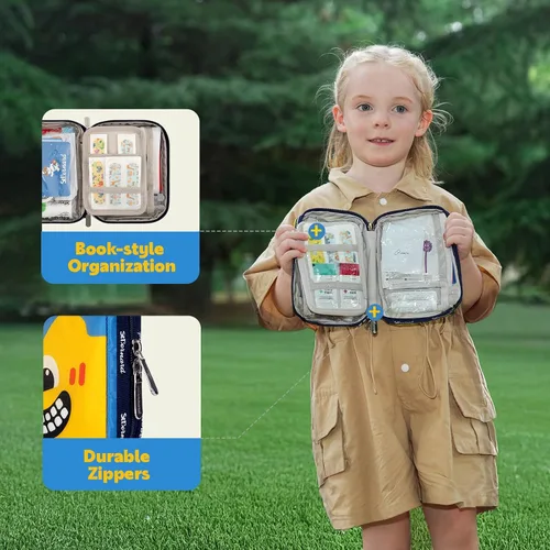 Vista 3 de Stbernard Pequeño kit de primeros auxilios para niños y adultos, kit médico con termómetro digital para el hogar, viajes, senderismo, mochila, 6.3 x