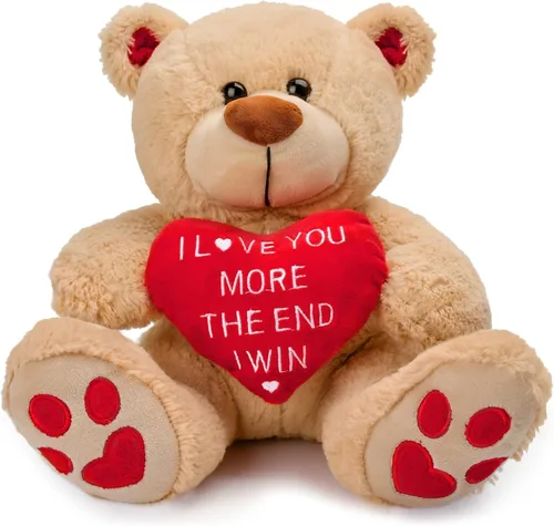 Vista 9 de CaseTank Regalos para el día de San Valentín para sus hijos: oso de peluche de 10 pulgadas divertido y lindo regalo de peluche, regalos