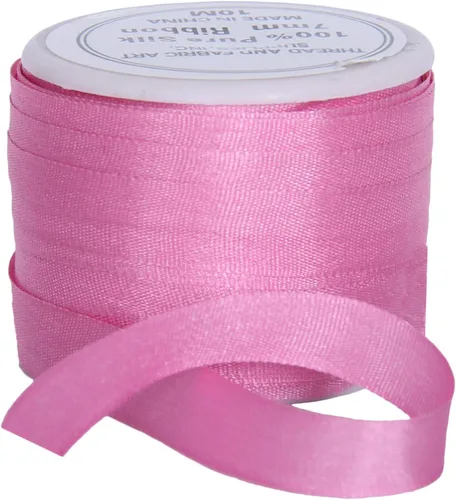 Vista 123 de Threadart Cinta de seda 100% pura - 3 tamaños - Docenas de colores - Castaño - 2 mm No. 524 Soft 100% pure silk ribbon on a single spool - perfect