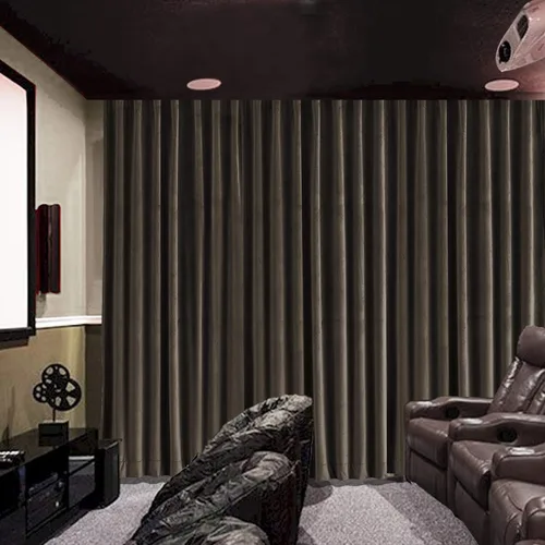 Vista 25 de cololeaf Panel de cortinas opacas de terciopelo con forro para cine en casa, cortina de ganchos planos para barra transversal o pista, 100 pulgadas