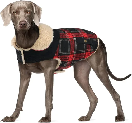Vista 35 de Abrigo de invierno para perros pequeños, chaqueta sólida para cachorros, abrigo cálido para mascotas para clima frío, prendas acolchadas resistentes