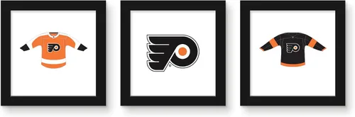 Vista 7 de Trends International Gallery Pops NHL Philadelphia Flyers - Jersey Wall Art Bundle (3-Pack) Gallery Pops Wall Art, White Framed Version
