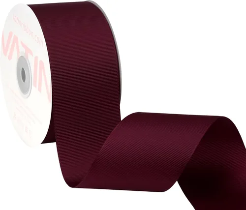Vista 73 de VATIN Cinta de Grogrén Negra, 1-1/2" x 50 Yardas Continuas, Cinta de Grogrén de Poliéster Negra, Usar para Lazos de Bricolaje, Accesorios