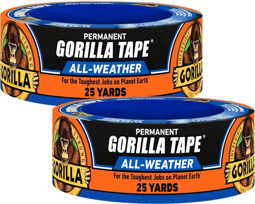 Vista 12 de Gorilla - Cinta impermeable para todo tipo de clima para conductos en exteriores, resistente a los rayos UV y a la temperatura, 1.88 pulgadas x 25