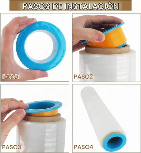 Vista 5 de OVOV 10 pares de dispensadores de película elástica para núcleo de 3