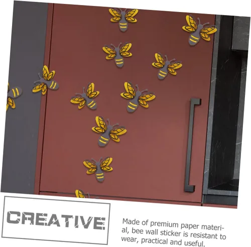 Vista 9 de SHOWERORO Calcomanías de pared de abeja, 3 calcomanías de pared para niños y niñas, calcomanías decorativas