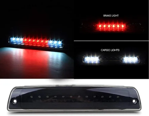 Vista 2 de Youxmoto Tercera luz LED de freno para Dodge Ram 1994-2001, luz de freno impermeable de montaje alto, 55077263AB (carcasa negra y lente ahumada)