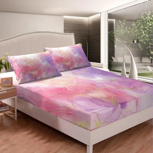 Vista 33 de Sábana bajera ajustable con diseño floral botánico para habitación de niños, diseño floral botánico para habitación de niños, diseño de ramas