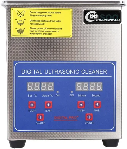 Vista 5 de CGOLDENWALL 60 W 1.3L Digital de grado comercial de acero inoxidable calefacción ultrasónico limpiador de gafas joyería limpiador 110 V/220 V