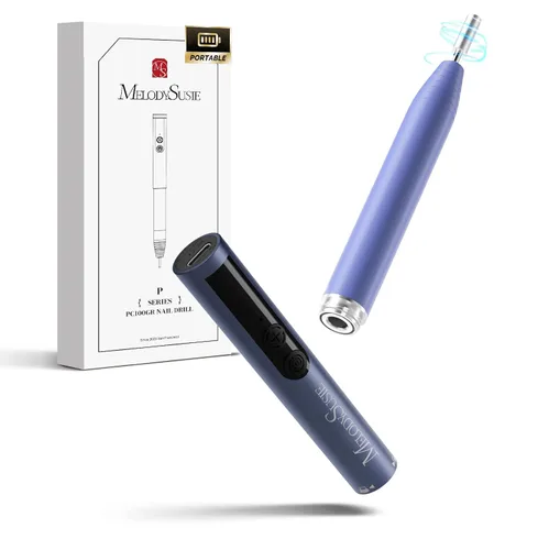 Vista 10 de MelodySusie PocketNail Taladro de Uñas Modular Inalámbrico en Forma de Bolígrafo, PC100GR 20000RPM Lima Eléctrica Delgada Portátil Recargable